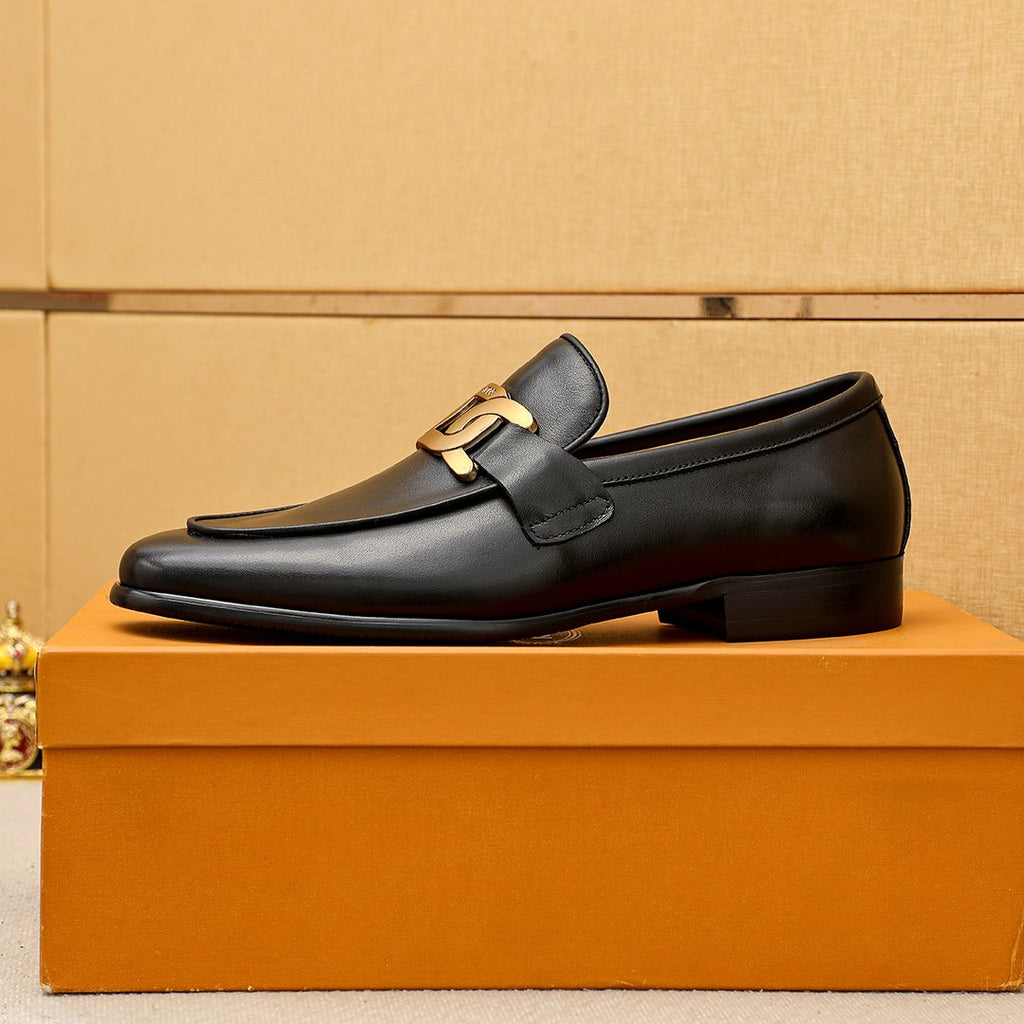 Tod's Black Gold-Hardware Loafers